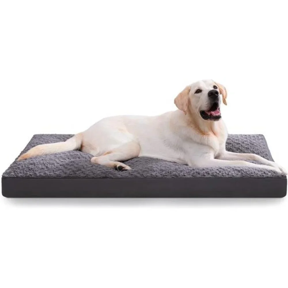 Dog Crate Bed Waterproof Dog Beds for Medium Dogs Rose Velvet Soft Fluffy Bed